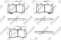 Тормозные колодки TG-0555C/PN0555 (КЕРАМИКА)* Ti·GUAR