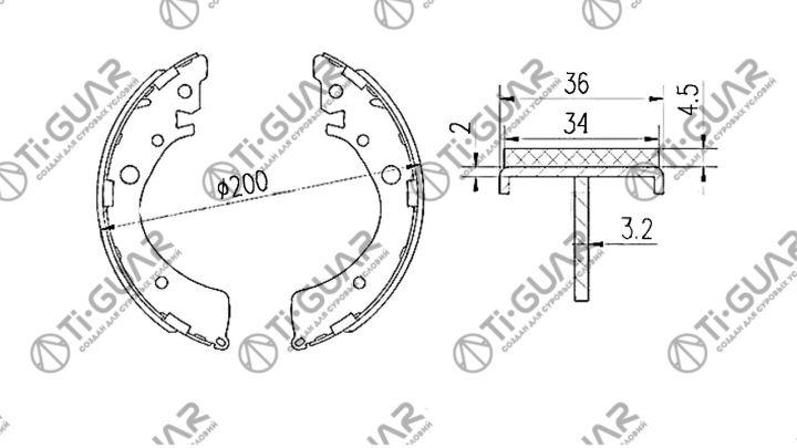 Тормозные колодки TG-D4513/FN5520* Ti·GUAR Тормозные колодки TG-D4513/FN5520* Ti·GUAR
