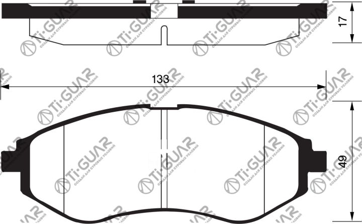 Тормозные колодки TG-1625/PN0510* Ti·GUAR Тормозные колодки TG-1625/PN0510* Ti·GUAR