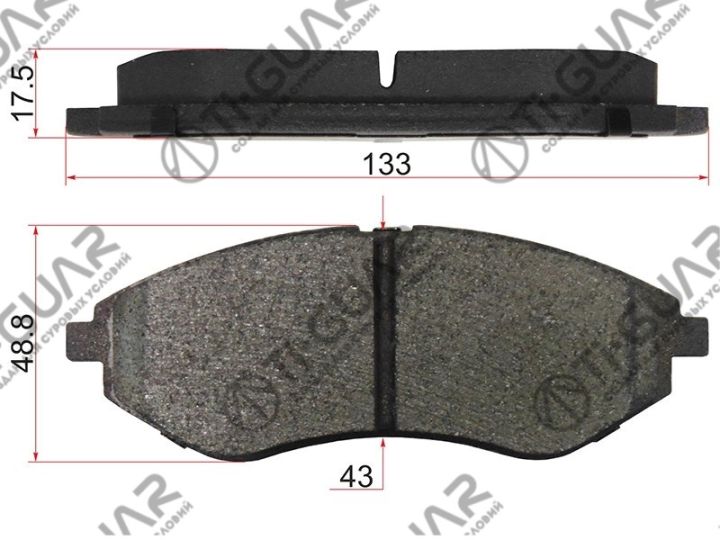 Тормозные колодки TG-3330/PN0370* Ti·GUAR