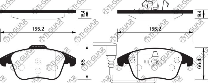 Тормозные колодки TG-1691/PN0398W * Ti·GUAR